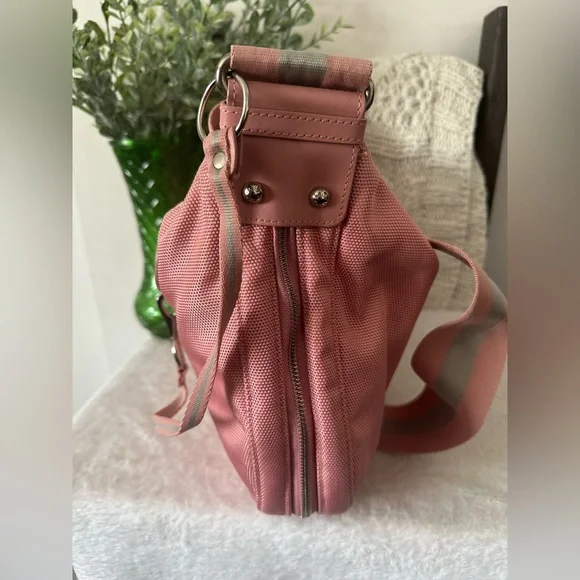 Bally Pink Leather Trimmed Messenger Bag - Picture 7 of 14